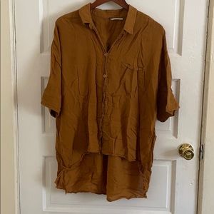 Free People Oversized Flowy Button Up